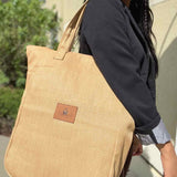 WEEKEND MaxMara Beige Large Woven Tote