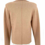 L'AGENCE Sofia Women's Brown Size L Double Breasted Knit Blazer