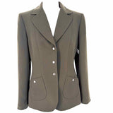 Tahari Women's Army Green Size 6 Collared Blazer
