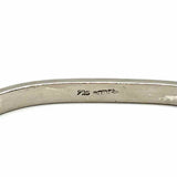 Estate 925 Sterling Silver Hinged Abstract Opal Bangle
