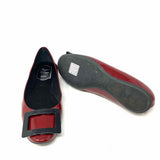 Roger Vivier Women's Red Size 36/5 Round Toe Patent Leather Buckle Flats