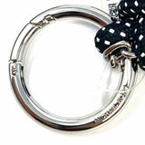 Michael by Michael Kors Cord Black Silver Tone Charm Key Chain