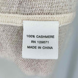 NAKED CASHMERE Women's Cream Size L Crew Cashmere Short Sleeve Top