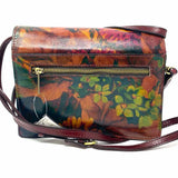 Patricia Nash Lanza Multi-Color Flap Floral Leather Crossbody