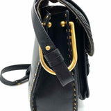 Chloe 2015 Small Hudson Black Saddle Bag Studded Leather Crossbody