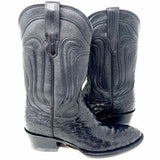 TECOVAS The Jesse Women's Black Size 8 Ostritch Leather Western Boots
