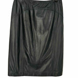 Talbots Women's Black Size 4 pencil Leather Skirt