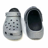 Croc Women's Silver Size 9 Sparkle Mules