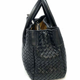 Bottega Giotti Black Mini Woven Leather Tote