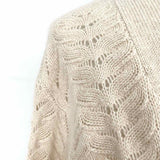 johnny was Women's Cream Size S Open Front Cashmere Linen Blend Knit Cardigan