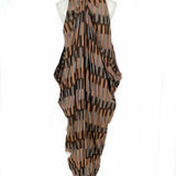 NICHOLAS K Women's Brown Size M Sleeveless Abstract Draped Dress