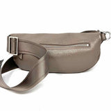 Quince Gray Zip Pebbled Leather Waist Bag
