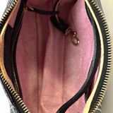 Dooney & Bourke Black Zip Pebbled Leather Side Pocket Crossbody
