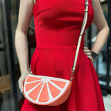 Kate Spade Flights of Fancy Grapefruit Coral Crescent Leather Crossbody