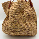 J Crew Raffia Beige Tote