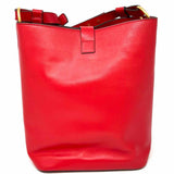 Tory Burch Miller Red Shoulder Leather Bucket Bag