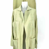 Company Ellen Tracy Women's Green Size M 2 Piece Linen Jacket & Pants Set