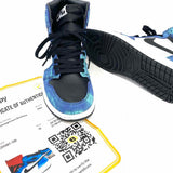 Nike Air Jordan 1 Retro High Women's Blue White Size 10 Leather Tie Dye Sneakers
