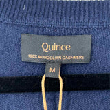 Quince Women's Navy Size M V-Neck Cashmere Sweater