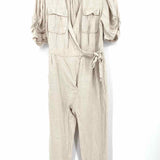 Joie Leroy Canvas Women's Cream Size L Jump Suit