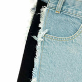 Ksenia Schnaider Vintage Effect Women's Light Blue Sz XS/2 Flare Contrast Jeans