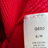 Kerisma Women's Red Size S/m Dolman Sleeve Viscose Blend Ribbed Sweater