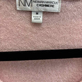 Neiman Marcus Women's Light Pink Size M V-Neck Cashmere Sweater