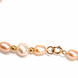 14K 585 Peach Beaded 17" Pearl Necklace