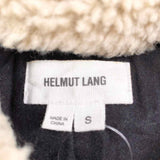 HELMUT LANG Women's Beige Size S Moto Leather Shearling Jacket
