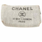 Chanel 2016/17 Deuville Cosmetic Raffia Woven Gray Logo Wallet