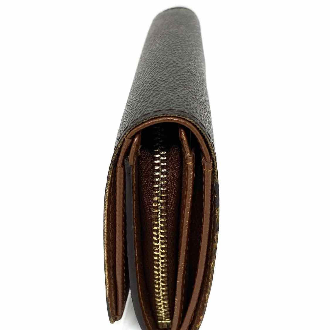 LOUIS VUITTON 2004 Porte Monnaie Coated Canvas Brown Bi-Fold Monogram Wallet