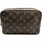 LOUIS VUITTON Vintage 1986 Trousse Toilette Brown Cosmetic Pouch Monogram Clutch