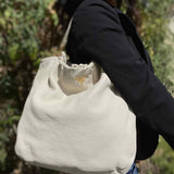 Prada White Hobo Pebbled Leather Shoulder Bag