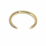Estate Open Points Spike size 4 14K Yellow Gold Band Diamond Ring