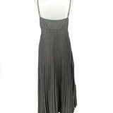 ALLSAINTS Women's Dark Gray Size S Asymmetrical Pleated Dress