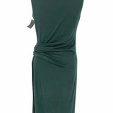 Theory Women's Forest Green Size M Sleeveless Draped Dress