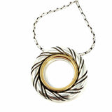 Brighton Silver Pendant 19" Ring Necklace