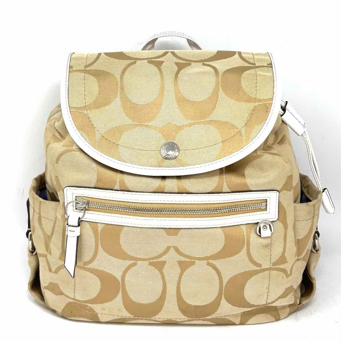 Coach Kyra Canvas Beige Signature BackPack