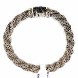 JOHN HARDY 925 Sterling Silver Twist 7" Black Sapphire Bracelet