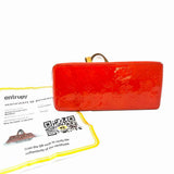 LOUIS VUITTON 2003 Reade PM Red Mini Monogram Vernis Leather Tote