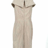 teri JON Women's Champagne Size 10 Strapless Shimmer Dress