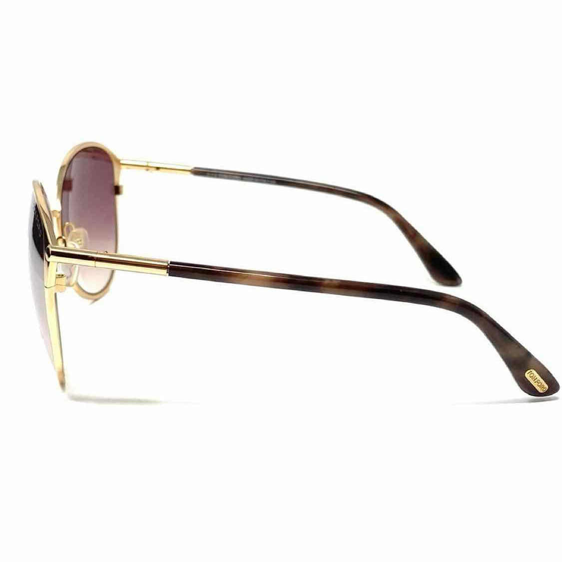 TOM FORD Penelope Metal Pink Gold Tone Round Sunglasses
