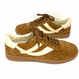 Vince Oasis Women's Brown Size 10 Lace-up Suede Sneakers