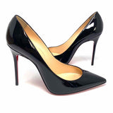 Christian Louboutin Kate Women's Black Size 38.5/8 Stiletto Patent Leather Pumps