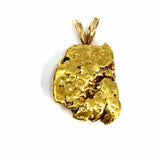Estate 18K Yellow Gold Natural  Nugget 14k Bail Pendant