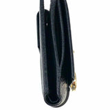 Gucci Black Compact Pebbled Leather Wallet