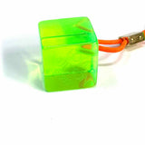 LOUIS VUITTON Resin Green Cube Logo Hairband