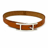 Hermes 1999 Behapi Simple Tour Leather Brown Bracelet