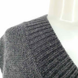 Lafayette 148 Women's Gray Size M Cashmere Wool Blend Knit Short Sleeve Top