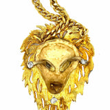Luca Razza Zodiac Leo Zodiac Leo Gold Tone Pendant 22.5" Lion Necklace